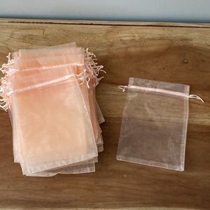 5x7 Peach colored sheer treat bags